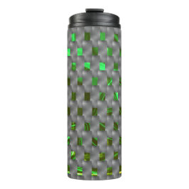 Termo Imagen verde bajo placas grises, cuadrado oblongo