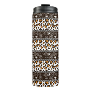 Termo Impresión africana con el modelo de la piel del