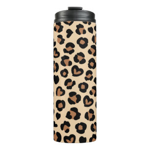 Termo Impresión animal, leopardo marrón, puntos de chita