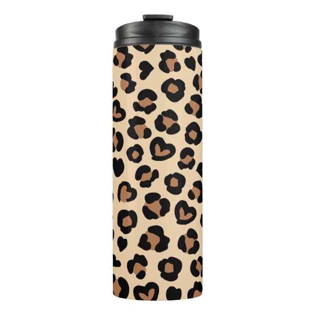 Termo Impresión animal, leopardo marrón, puntos de chita (Anverso)