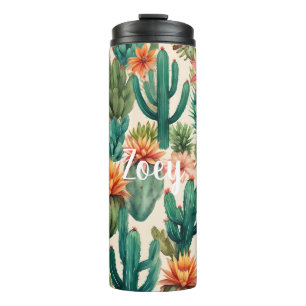 Termo Impresión de arte boho del desierto personalizada