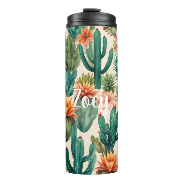 Termo Impresión de arte boho del desierto personalizada (Anverso)