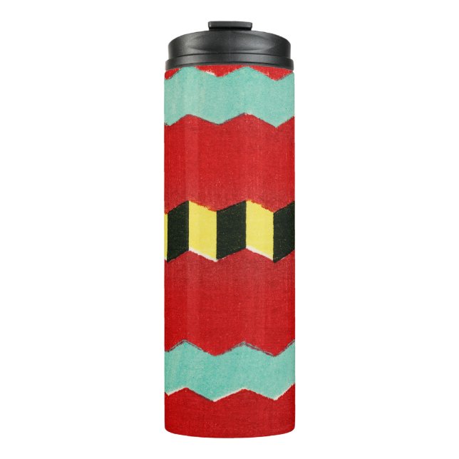 Termo Impresión de bloques de madera textil japonesa vin (Anverso)