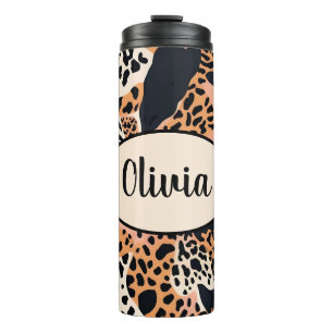 Termo Impresión de Cheetah y Cebra Personalizada