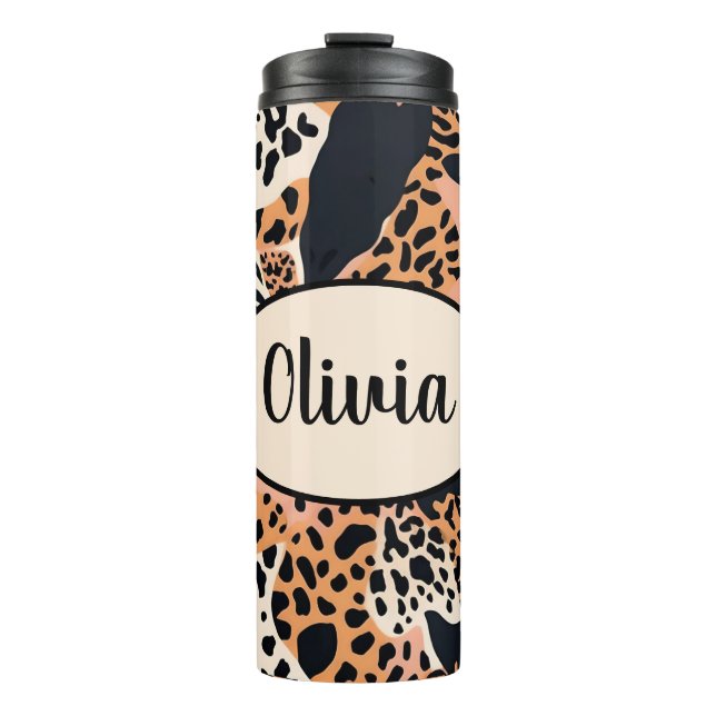 Termo Impresión de Cheetah y Cebra Personalizada (Anverso)