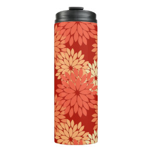 Termo Impresión de kimono floral moderna, Naranja mandar