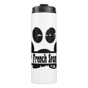 Termo Impresión de las hojas de perro de España francesa