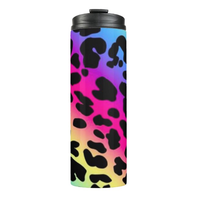 Termo Impresión de leopardo arco iris (Anverso)