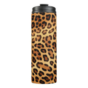 Termo Impresión de Leopardo Dorado negro marrón