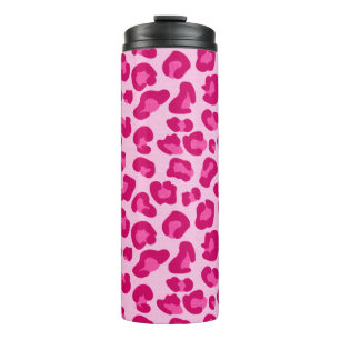 Termo Impresión de leopardo en rosa pastel, rosa calient