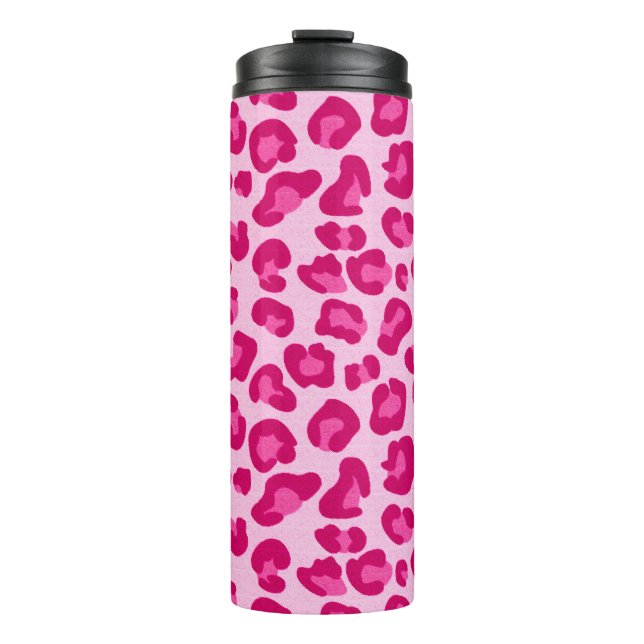 Termo Impresión de leopardo en rosa pastel, rosa calient (Anverso)