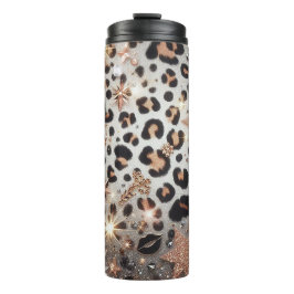 Termo Impresión de leopardo esparcido