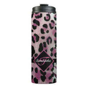 Termo Impresión de leopardo monogramado