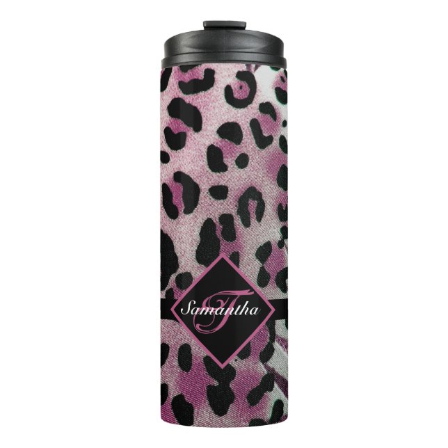 Termo Impresión de leopardo monogramado (Anverso)