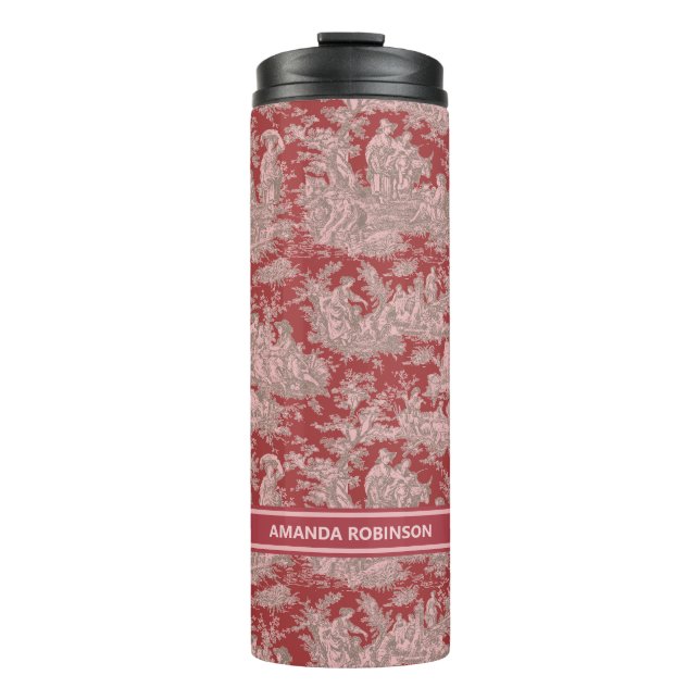 Termo Impresión de tela rosa rosa de jouy (Anverso)