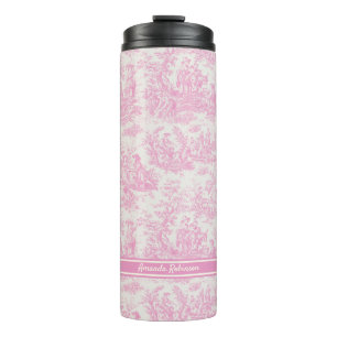 Termo Impresión de toile rosa de jouy