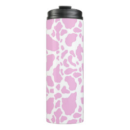 Termo Impresión de vaca rosa