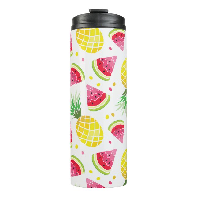 Termo Impresión de verano de piña de sandía sin foco (Anverso)