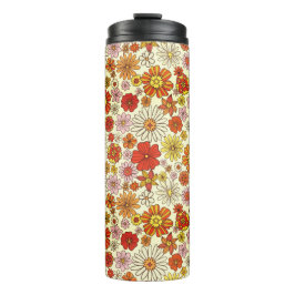 Termo Impresión floral cálida inspirada en setecientos