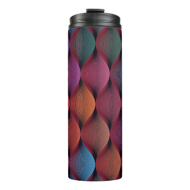 Termo Impresión geométrica ondulada multicolor (Anverso)