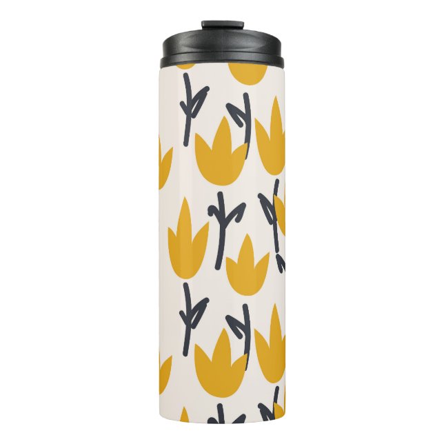 Termo Impresión simple de la tela de la flor de tulipán (Anverso)