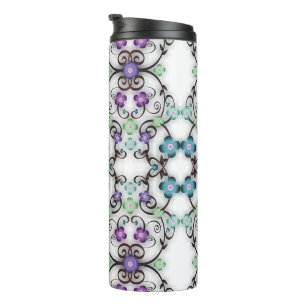 Termo Impresionante aspecto de flores azul violeta con e