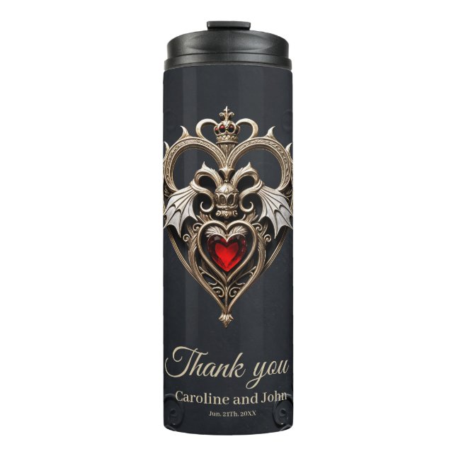 Termo Impresionante corazón gótico (Anverso)