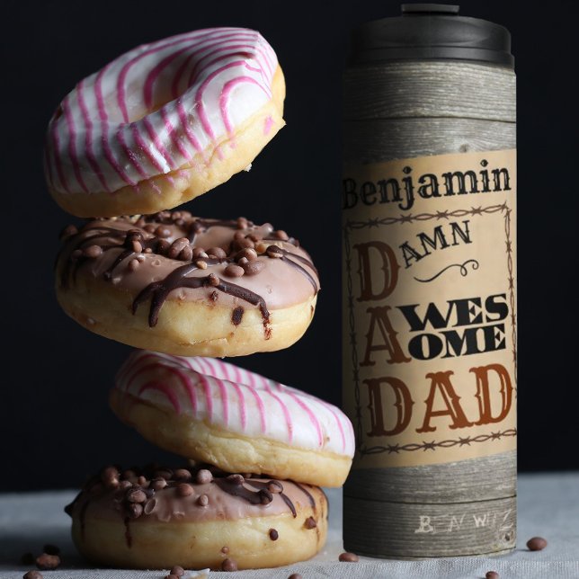 Termo Impresionante papá Occidental Nombre personalizado (Subido por el creador)