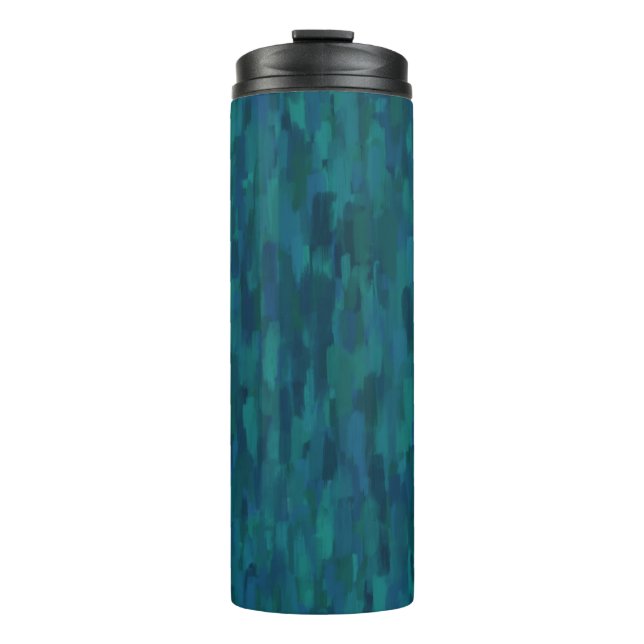 Termo Impressionist Brush Strokes, Navy, Teal, Blue (Anverso)