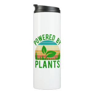 Termo Impulsado Por Plantas Divertido Atardecer Verde Ve