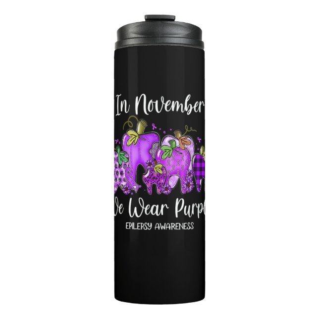 Termo In November We Wear Purple Tooth Pumpkin Epilepsy (Anverso)