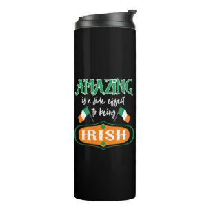 Termo Increíble bandera irlandesa trébol suerte orgullo