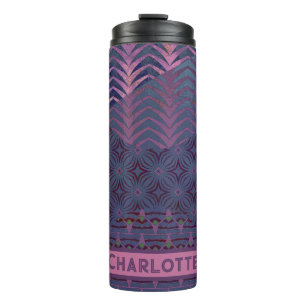 Termo Infinity Star Artesanal Azul Marino y Rosa Persona