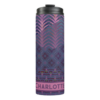 Termo Infinity Star Artesanal Azul Marino y Rosa Persona