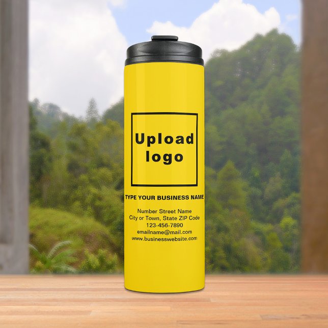 Termo Información comercial Tumblador térmico amarillo (Build brand name awareness. Your business brand on yellow thermal tumbler.)