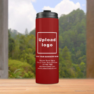 Termo Información comercial Tumbler térmico rojo