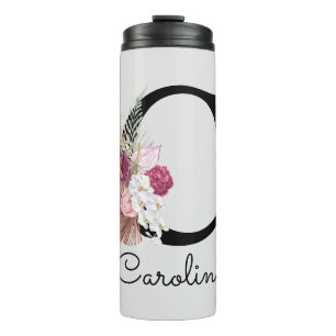Termo Inicial floral rosa moderna C