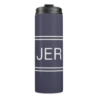 Iniciales monogramadas Elegante Viaje Drinkware Az