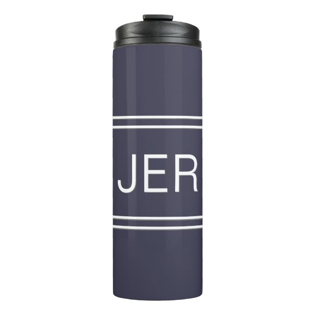 Termo Iniciales monogramadas Elegante Viaje Drinkware Az (Anverso)