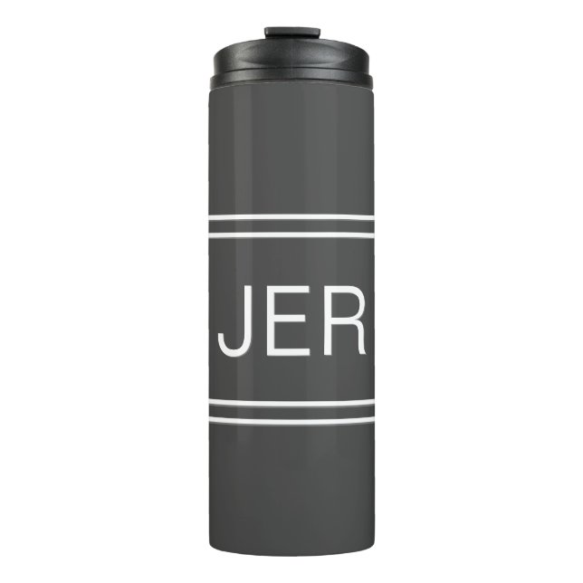 Termo Iniciales monogramadas Elegante Viaje Drinkware Gr (Anverso)