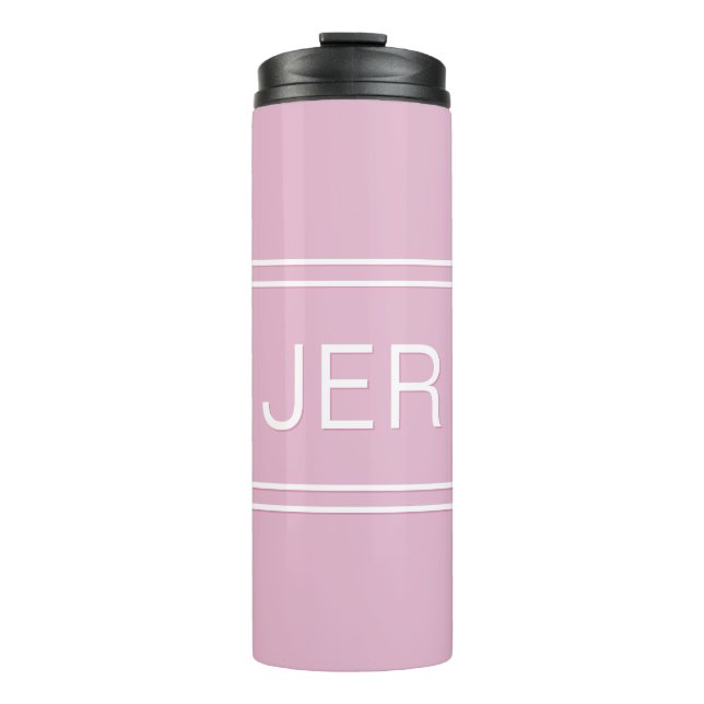 Termo Iniciales monogramadas Moda Drinkware Girly Pink (Anverso)