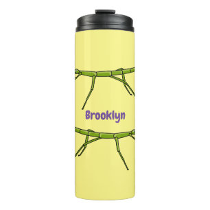 Termo Insectos de palos verdes con caras felices persona