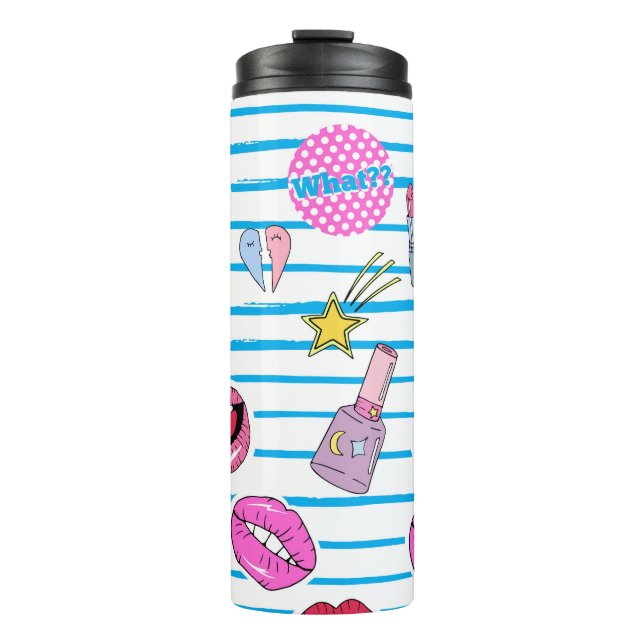 Termo insignias de parche personalizado: arte pop. (Anverso)