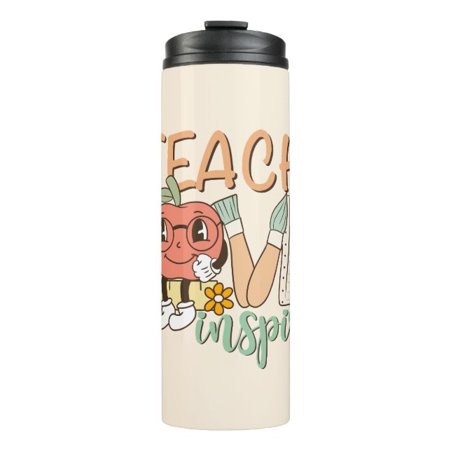 Termo Inspira amor de enseñanza - Suministros escolares (Anverso)