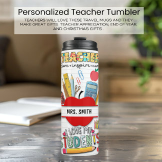 Termo Inspirador colorido docente personalizado