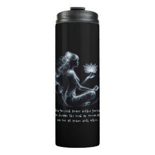 Termo Instructora de Yoga Loto Postura de Meditación Nie