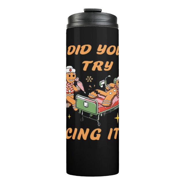 Termo ¿Intentaste Igarlo, Navidades De Enfermeras, Ginge (Anverso)