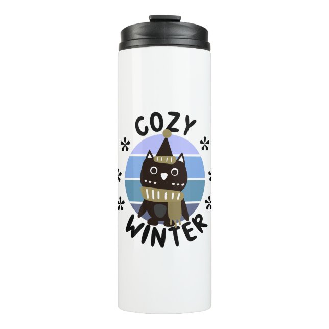 Termo Invierno acogedor, lechuza dulce (Anverso)