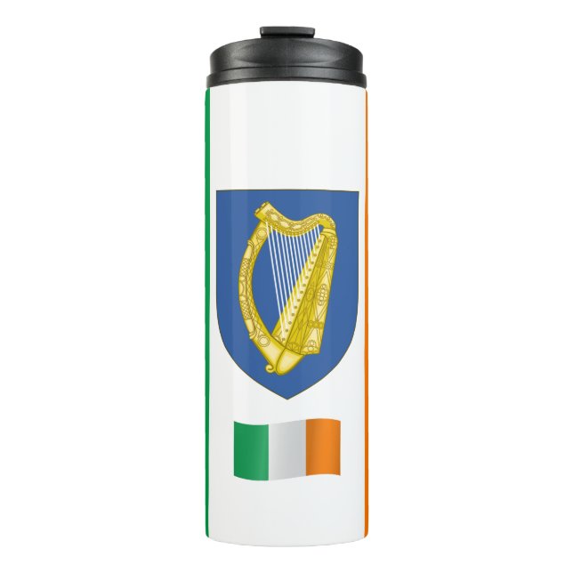 Termo Irlandés Travel Mug, bandera patriótica irlandesa (Anverso)