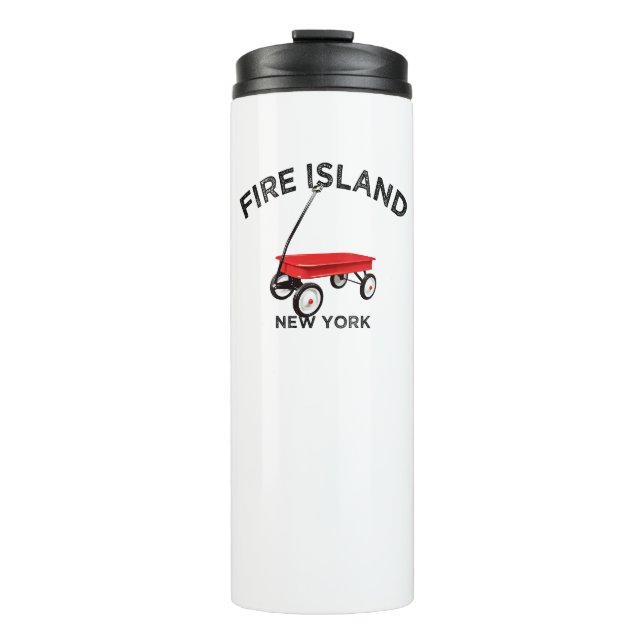Termo Isla del Fuego versión grande Vagón Rojo Long Isla (Anverso)